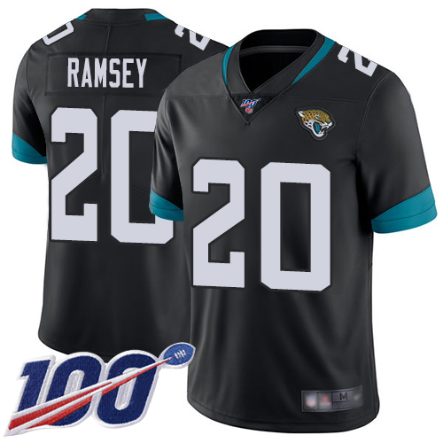 Jacksonville Jaguars #20 Jalen Ramsey Black Team Color Youth Stitched NFL 100th Season Vapor Limited Jersey